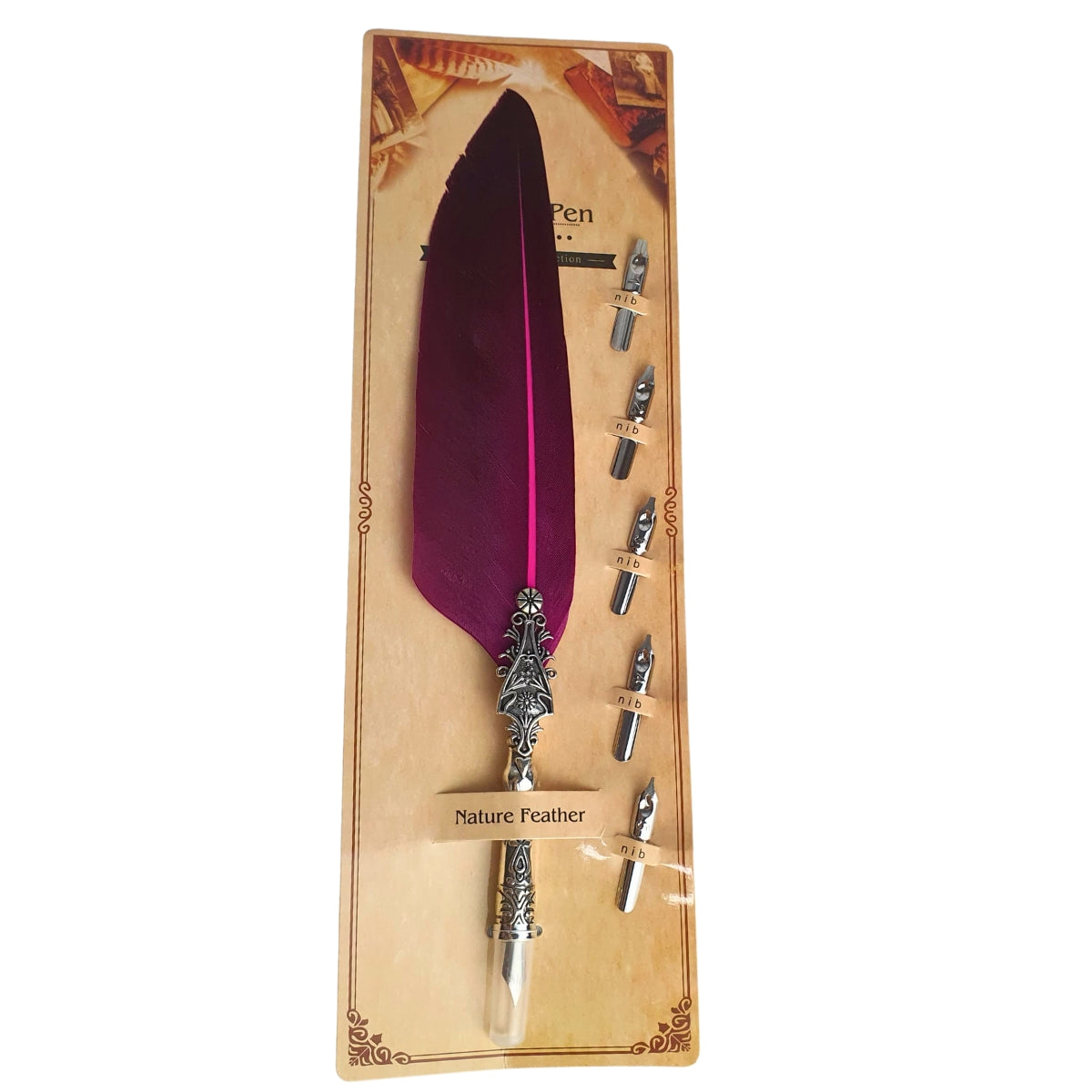 Caneta Tinteiro Simples Pena Rosa Caneta Tinteiro Simples Pena Rosa